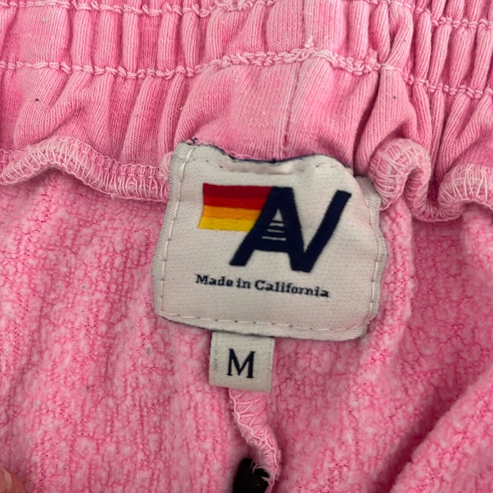 Aviator Nation Pink Shorts with Rainbow Stripes - Picture 5 of 5